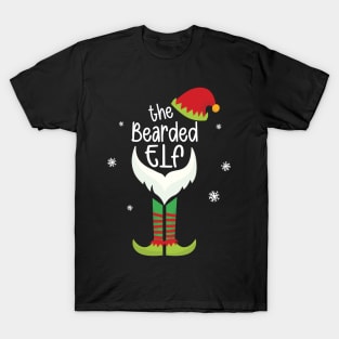 Matching Christmas Pajama The Bearded Elf Family T-Shirt